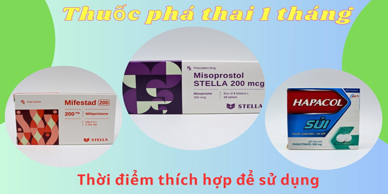 Khi nào nên sử dụng thuốc phá thai 1 tháng Thời điểm thích hợp sử dụng thuốc phá thai 1 tháng
